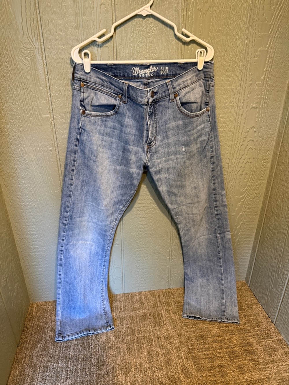 Wrangler Men's Retro slim boot jeans 34x32